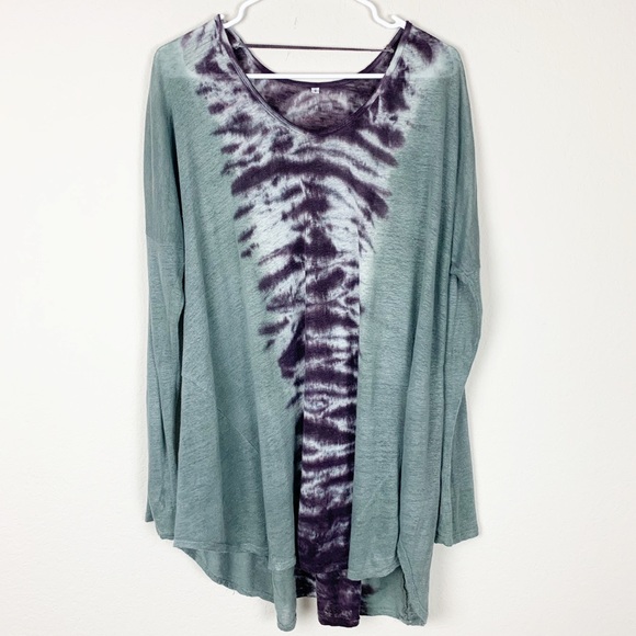 Johnny Was Pete & Greta Tie Dye Linen Pulse Top - Picture 3 of 8